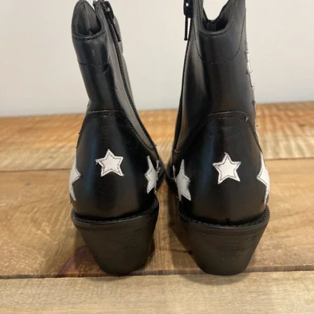 Seychelles Under The Stars Black White Starts Leather Ankle Boots NEW Size 8 - Picture 5 of 6